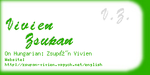 vivien zsupan business card